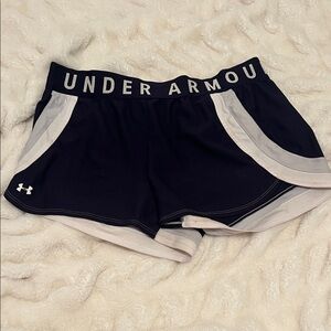 Under Armour Women's Black and Gray Athletic Shorts